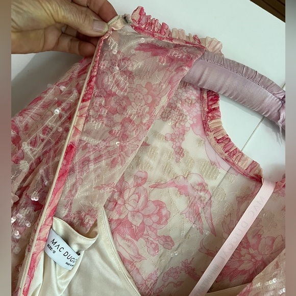 Mac Duggal 9148 Embellished  Floral Mini Dress Size 12 NWT - Picture 11 of 12